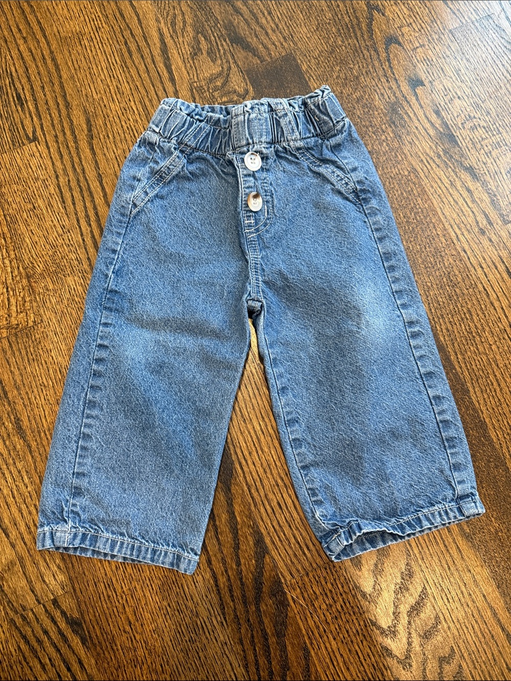 Button Front Wide a leg Jeans